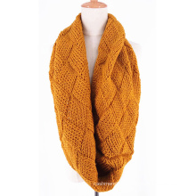 Calentador de cuello unisex para mujer Fancy Knitting grueso invierno Loop Snood bufanda (SK156)